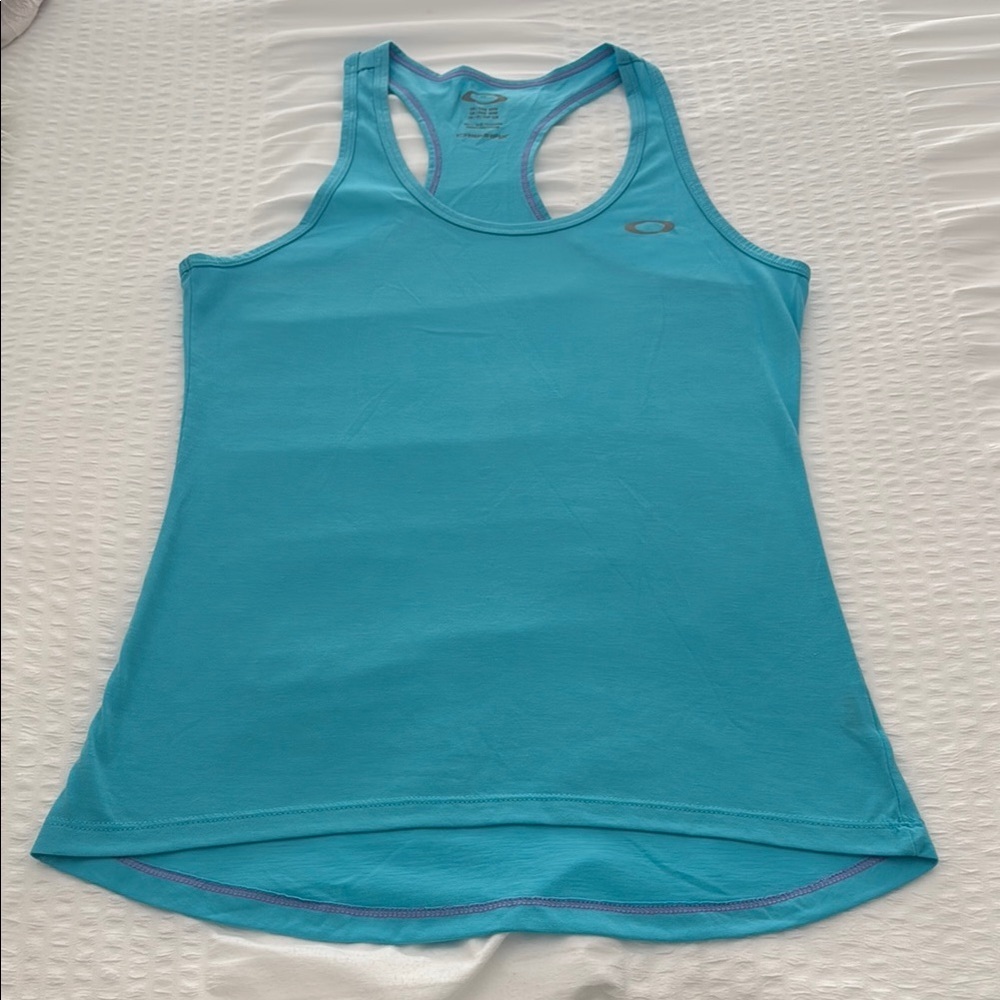 Oakley Aqua Blue Racerback Tank Top size medium